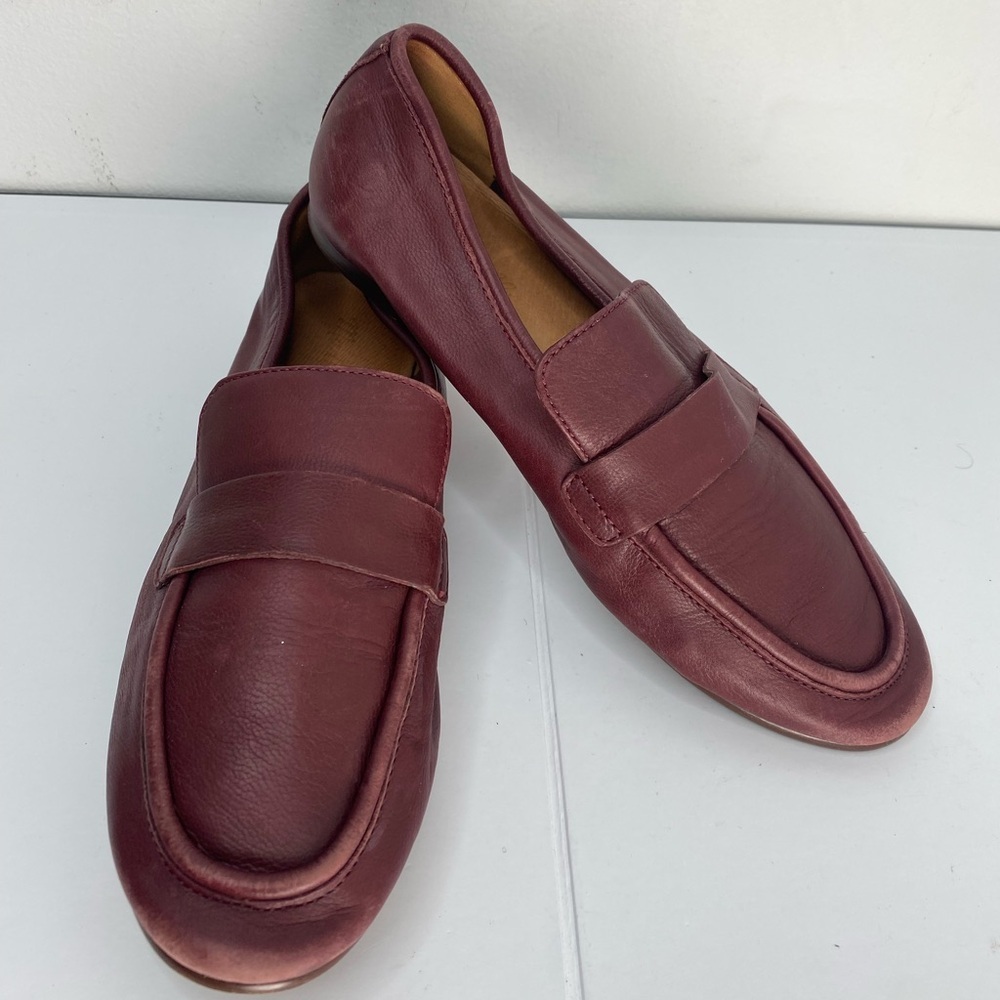 Madewell Lacey Loafers in Cabernet Deep Red Leather